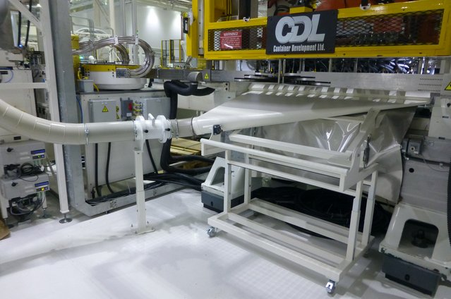 Collection of production waste in foil production