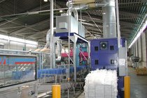Compacting of waste in foil/film production